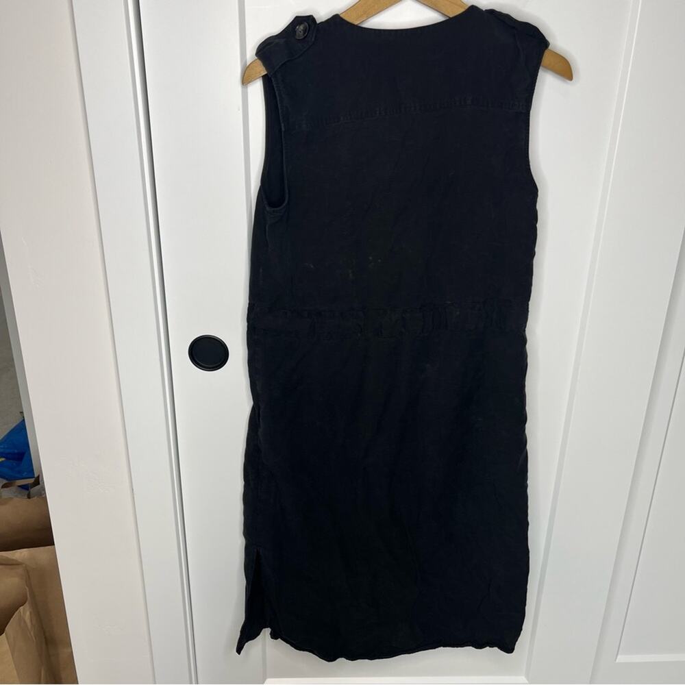 Zara Black Sleeveless Button Down Waist Tie Shirt Dress Size XS - Picture 10 of 10